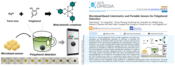 [고분자콜로이드실험실] 항산화 식음료의 폴리페놀 정량검출이 가능한 색변이 비드 센서 개발 대표이미지
